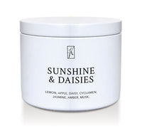 Candle tin with 'Sunshine & Daisies' fragrance by Kringle Candle