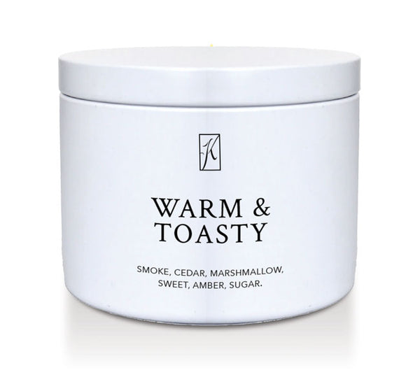 White container with 'Warm & Toasty' description on a white background