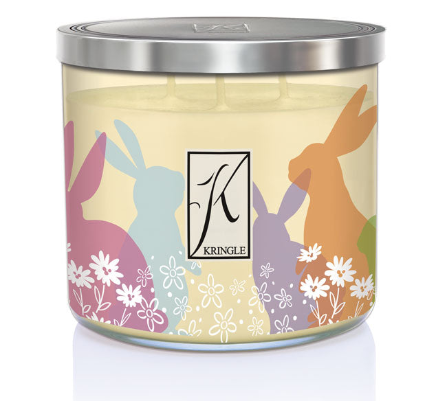 Bunnies & Flowers 3-Wick Candle