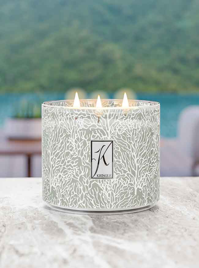 Coral 3-Wick Candle