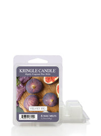 Wax Melt pack labeled "Velvet Fig" with fig images on the front.