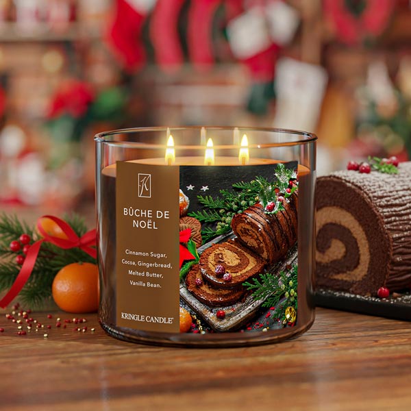 Buche De Noel 3-Wick Candle