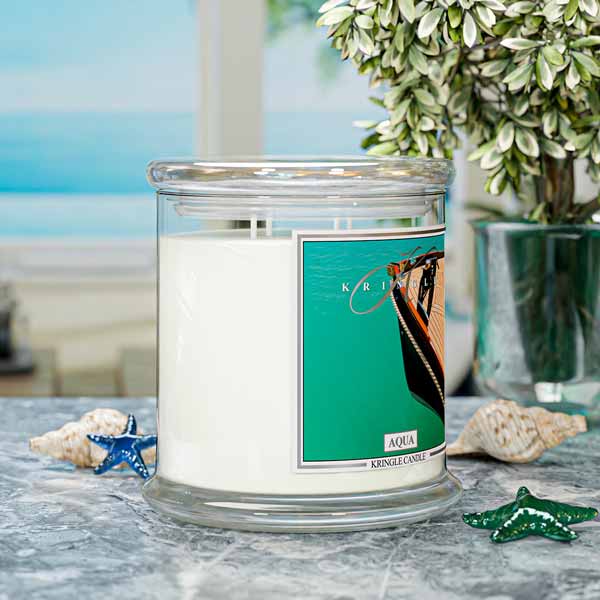 Aqua Scented Extra Large 4-wick Candle - Kringle Candle Store