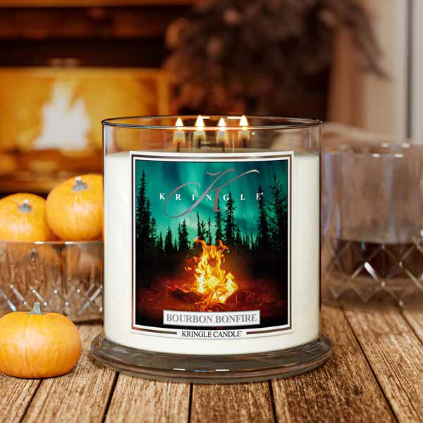 Bourbon Bonfire Scented 4-wick Candle