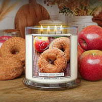Apple Cider Donut Scented 4-wick Lit Candle