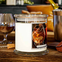 Cognac and leather scented 4-wick candle by Kringle Candle