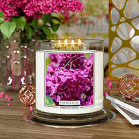 Fresh Lilac Scented 4-wick Candle Lit — Kringle Candle