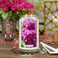 Fresh Lilac Scented Large 2-wick lit - Kringle Candle Company