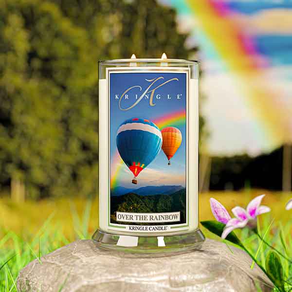 Over the Rainbow Lit Large 2-wick Candle Jar - Kringle Candle Store