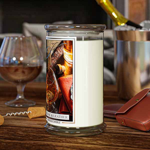 Cognac & Leather  Large 2-wick - Kringle Candle Company