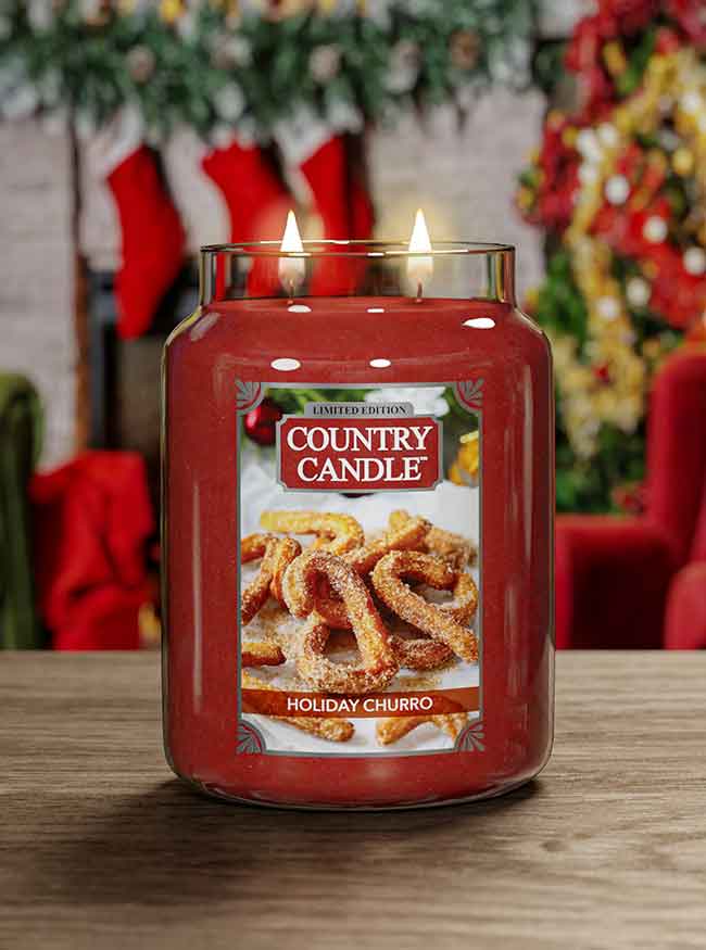 Holiday Churro Scented Limited Edition Large Country Candle 