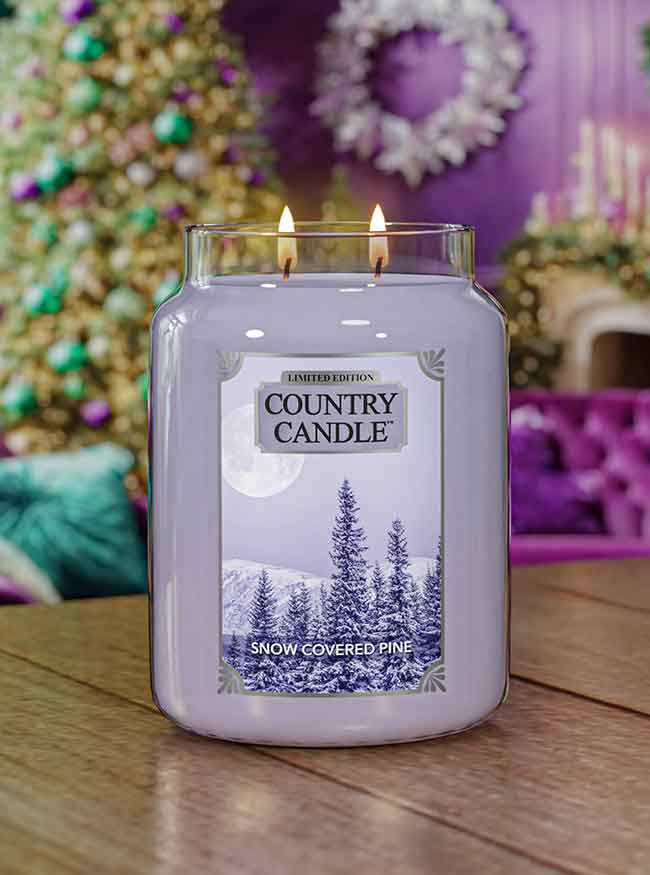 Snow Covered Pine Large 2-wick