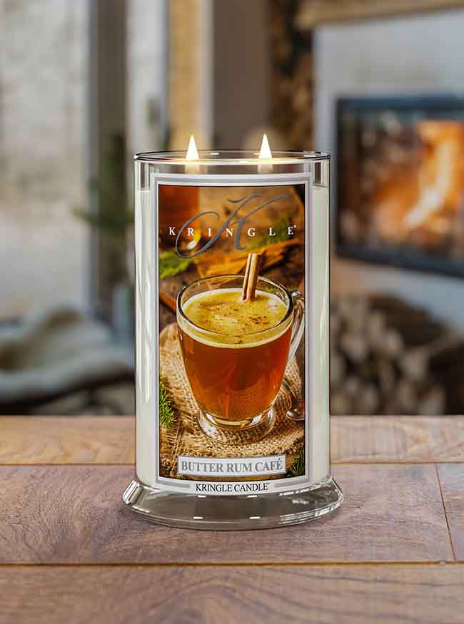 Butter Rum Café Large 2-Wick - Kringle Candle Company