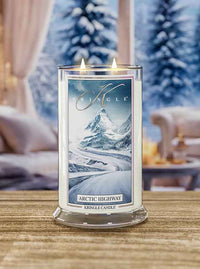 Arctic Highway Scented Large 2-wick lit Candle Jar lifestyle - Kringle Candle