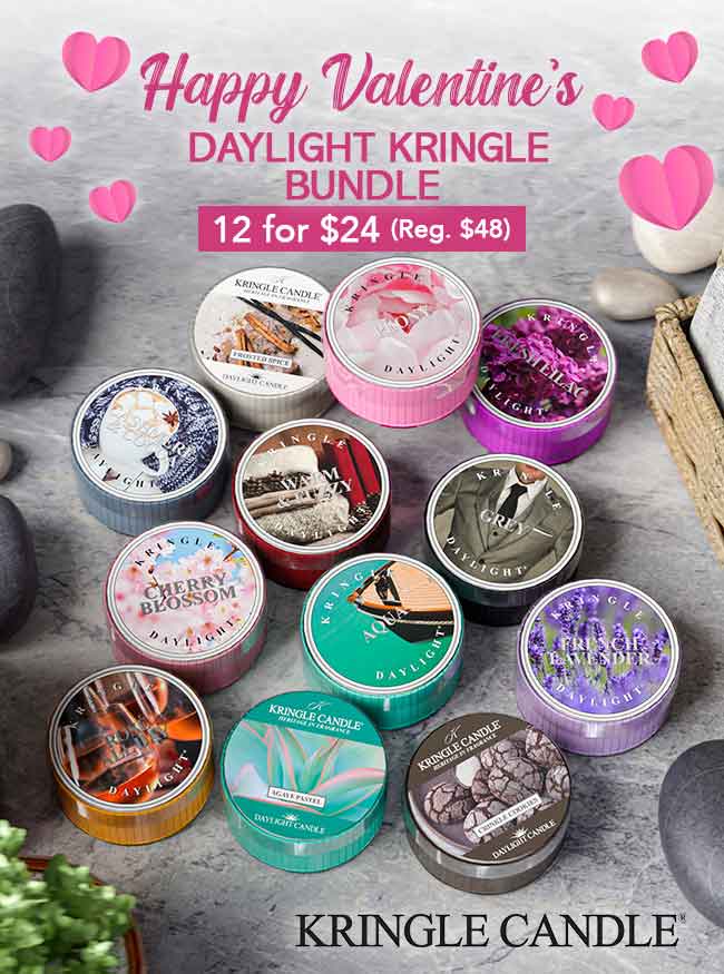 Kringle Candle Valentine DayLight bundle 12 for $24