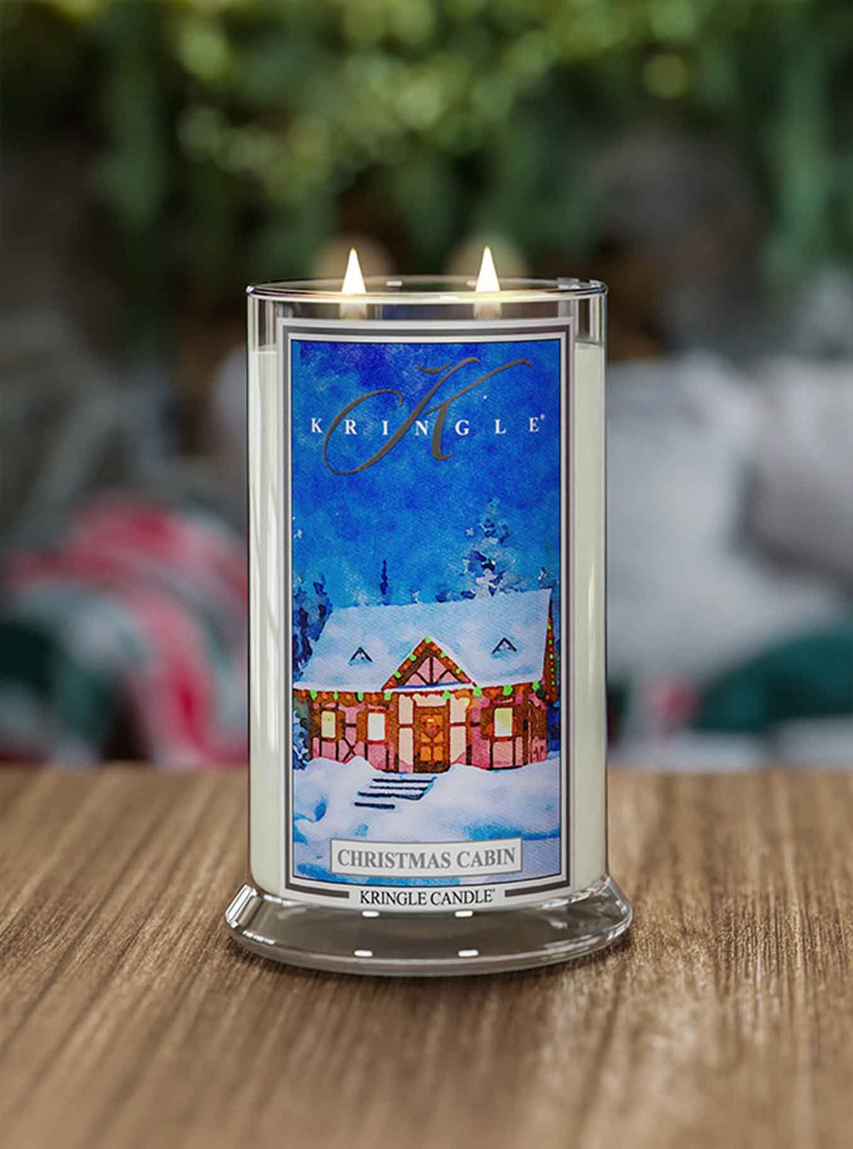 Christmas Cabin  Large 2-wick.