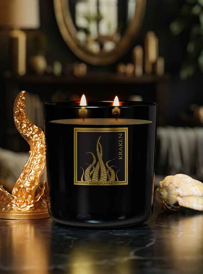 Kraken Scented 2-wick candle from Kringle Noir Collection - Kringle Candle Store