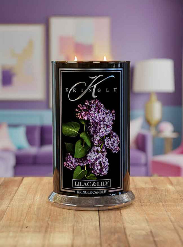 Lilac & Lily 2-wick Reserve Collection candle lifestyle