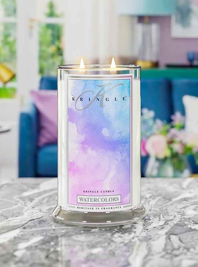 Watercolors Large 2-wick candle - Kringle Candle Store