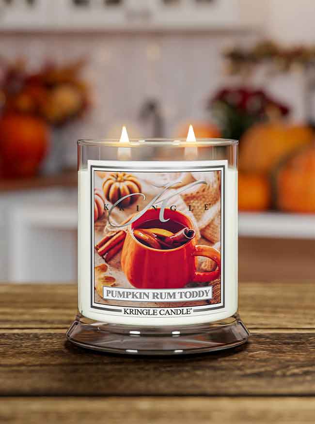 Pumpkin Rum Toddy Medium 2-Wick - Kringle Candle Company