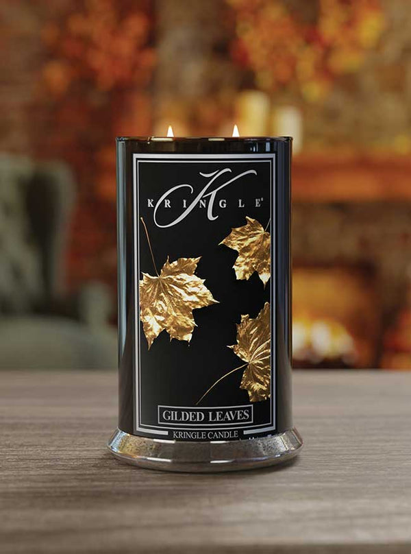 Gilded Leaves Large 2-wick
