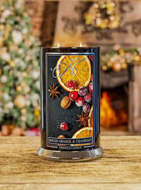 Large Spiced Orange & Cranberry Scented Reserve Collection Lit Candle  - Kringle Candle Company