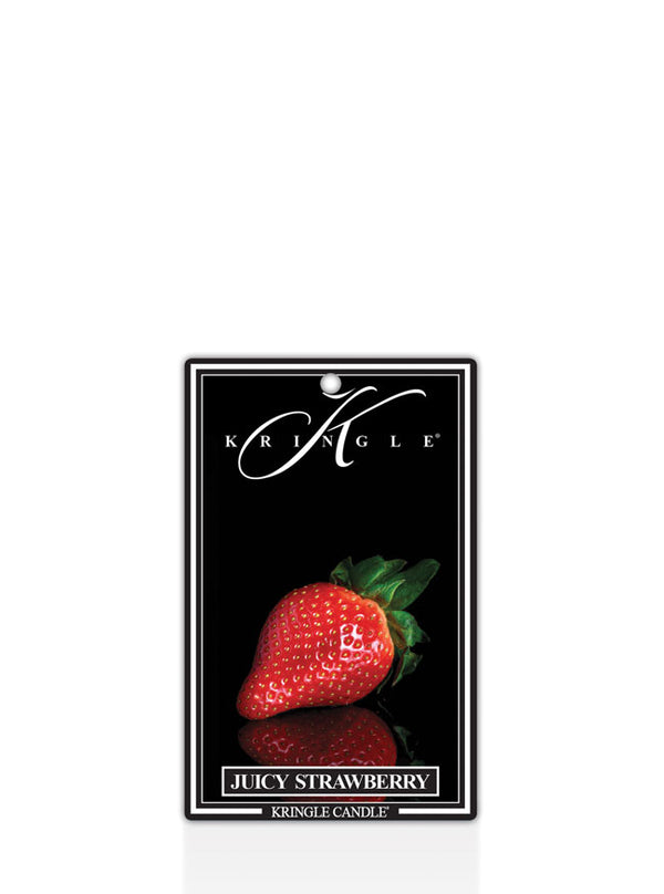 Kringle Candle Juicy Strawberry air freshener on a white background