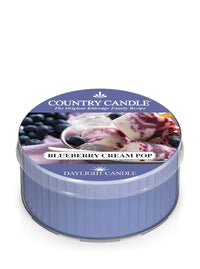 Country Candle Blueberry Cream Pop daylight candle on a white background