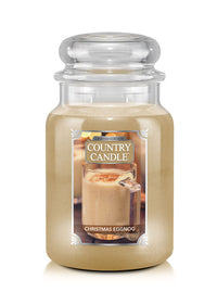 Christmas Eggnog Scented 2-wick Large Country Candle Limited Edition