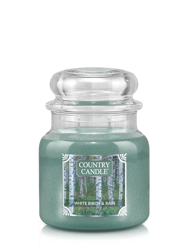 White Birch & Rain Medium 2-wick - Kringle Candle Company