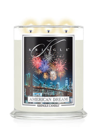 Kringle Candle with 'American Dream' design on a white background