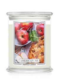 Kringle Candle with 'American Pie' design on a white background