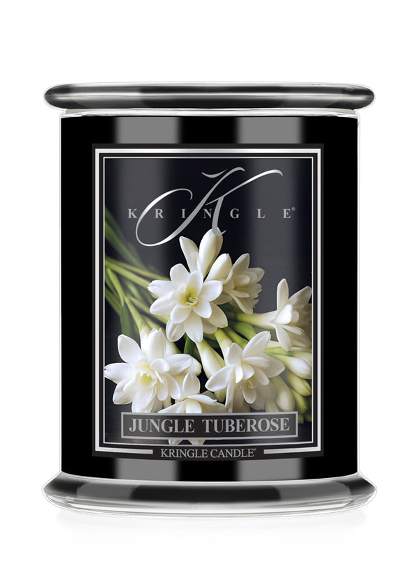 Kringle Candle with Jungle Tuberose design on a white background