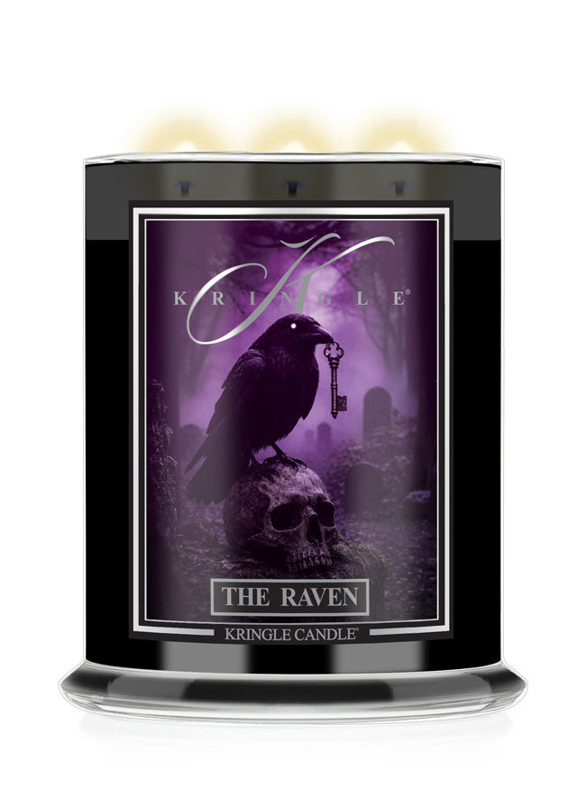 The Raven by Kringle Candle for Halloween on a white background