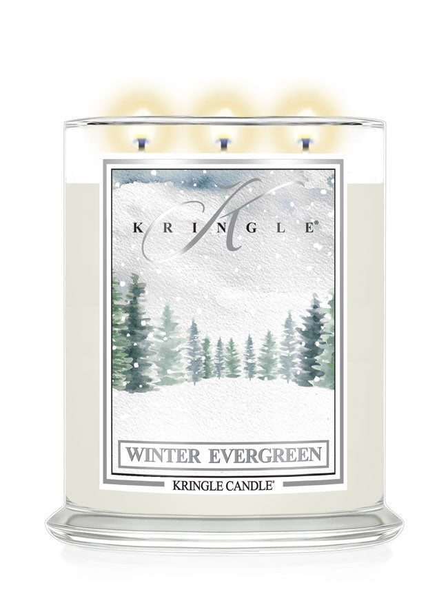 Winter Evergreen Large 3-wick