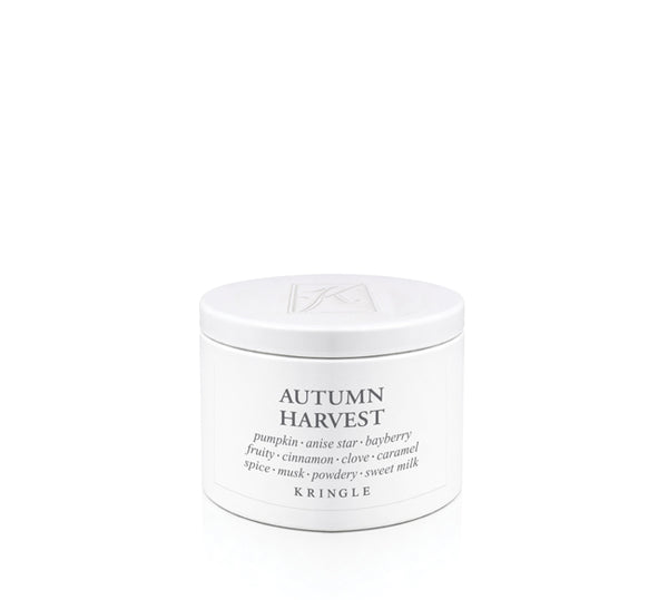 Kringle Candle Autumn Harvest candle on a white background