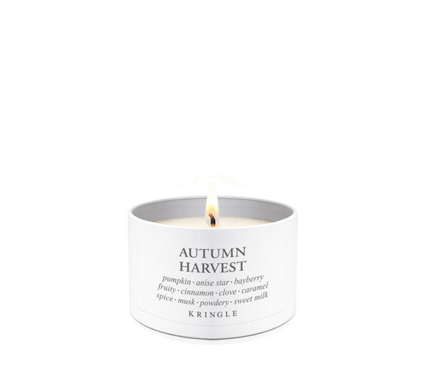 Kringle Candle labeled 'Autumn Harvest' on a white background