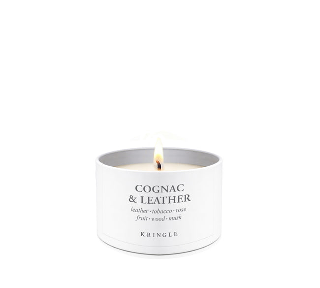 Cognac & Leather | Single-Wick Tin (3.3oz)