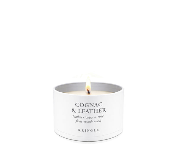 Cognac & Leather | Single-Wick Tin (3.3oz)