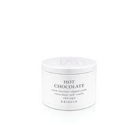 Candle tin of Kringle Hot Chocolate scent on a white background