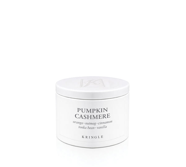 White container of Kringle Pumpkin Cashmere on a white background