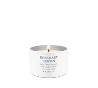 Kringle Candle Company 'Rosemary Lemon' candle tin on a white background