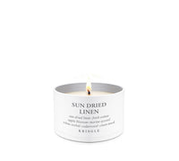 Kringle Candle Company 'Sun Dried Linen' candle on a white background