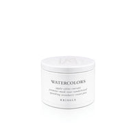 White candle tin labeled 'Watercolors' by Kringle Candle on a white background