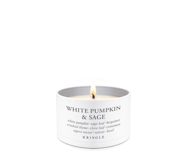 Candle with 'Eucalyptus & Cotton' fragrance on a white background