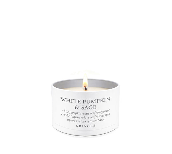 Candle with 'Eucalyptus & Cotton' fragrance on a white background