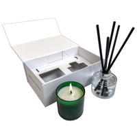 Diffuser Gift Box set with candle, diffusers and diffuser oil jar