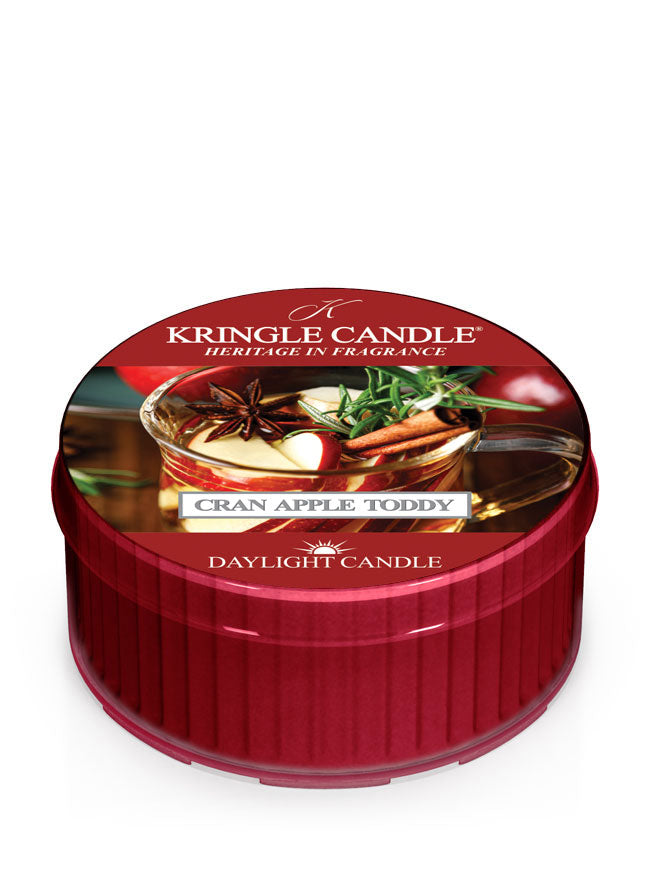 Kringle Candle Cran Apple Toddy daylight candle on a white background