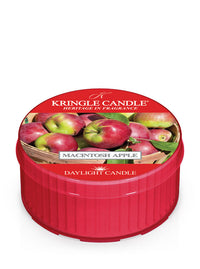 Kringle Candle Macintosh Apple daylight candle on a white background