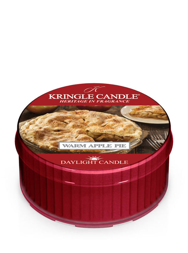Kringle Candle Warm Apple Pie daylight candle packaging on a white background